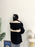 鴨鴨中長款羽絨服女2025冬季新款撞色連帽收腰時(shí)尚加厚顯瘦派克服外套 酒紅色 M 曬單實(shí)拍圖