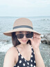 MITHAOL KUSC拉菲草草帽女夏天遮陽(yáng)防曬海邊太陽(yáng)帽子女款2025新款夏季防紫外線 卡其色 頭圍可調(diào)節(jié) 時(shí)尚休閑百搭風(fēng) 曬單實(shí)拍圖