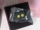 周大生黃金耳釘女足金耳飾5G活口爆閃小方糖閨蜜七夕情人節(jié)禮物送女友 足金四葉草耳飾 1.71g 曬單實(shí)拍圖