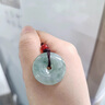 胖東來品質(zhì)緬甸翡翠陽綠平安扣玉石吊墜女男大小號兒童玉墜玉器 白冰款 中號（約25-27mm） 曬單實(shí)拍圖