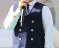 衣諾坊兒童西服馬甲套裝藏青色西裝六一演出服主持人表演禮服 曬單實(shí)拍圖