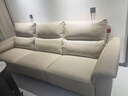 顧家家居（KUKA）零靠墻現(xiàn)代功能皮電動(dòng)沙發(fā)客廳6196【燕麥色】3人位2電動(dòng)帶翻倒幾 曬單實(shí)拍圖