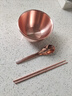 皇銅匠純黃銅純紫銅筷子白癜風(fēng)補(bǔ)銅餐具銅勺子飯勺銅湯勺銅碗銅筷銅水杯 中號錘紋紫銅碗套裝 曬單實(shí)拍圖