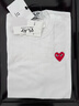 COMME DES GARCONS PLAY CDG 川久保玲 IT 秋男裝短袖T恤休閑 001/白色 L 曬單實(shí)拍圖