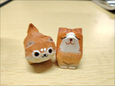 送TA一對小貓小狗柴犬橘貓木雕禮品手工可愛(ài)桌面擺件生日禮物女 貓狗雙全 曬單實(shí)拍圖