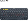 羅技（Logitech）時尚系列 K380 鍵盤 藍(lán)牙辦公鍵盤 無線鍵盤 女友 便攜超薄鍵盤 筆記本鍵盤 黑灰色 曬單實拍圖