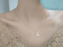 Jay和田玉吊墜925銀項鏈女奢侈時尚飾品送女生七夕情人節(jié)禮物老婆 蝴蝶項鏈（配證書） 曬單實(shí)拍圖