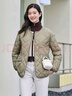 坦博爾小紅書(shū)同款收腰羽絨服女秋冬菱格小香風(fēng)外套TD236268 椰殼咖 165/88A 曬單實(shí)拍圖