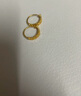 賽菲爾黃金耳環(huán)女足金雙排仿鉆耳圈耳飾禮物 一對 約1.67克 曬單實拍圖