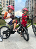 鳳凰兒童自行車男女小孩初學(xué)鎂合金輔助輪單車 法拉利 18寸輻條輪抱剎 曬單實(shí)拍圖