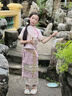 傣族服裝女童民族風(fēng)連衣裙女孩少數(shù)民族傣族服裝漢服旅游拍照寫真 【DZ8805】女童-短袖紫色六件套 140 cm 曬單實(shí)拍圖