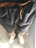 男士夏季薄款七分褲寬松直筒休閑褲透氣百搭夏天通用大碼微彈褲子 灰色【牛777】 XL 【125-140斤】 曬單實(shí)拍圖