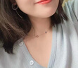 伊燦四葉草彩色鋯石項鏈女2025新款爆款鎖骨鏈輕奢小眾高級感頸鏈配飾 四葉草彩色鋯石項鏈 曬單實拍圖