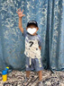 G.DUCKKIDS男童夏裝洋氣套裝兒童小童衣服全棉休閑薄款1一3歲寶寶短袖兩件套 藍(lán)色字圓領(lǐng)短袖 100 cm 曬單實拍圖