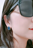 伊燦歐美滴釉克萊因藍(lán)色耳環(huán)2025新款爆款小眾設(shè)計(jì)感輕奢氣質(zhì)耳釘耳飾 克萊因藍(lán)耳釘一對(duì) 曬單實(shí)拍圖