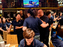 珠光萊卡 工作服定制印字T恤短袖文化衫定做工衣印logo工裝訂制polo衣服 藏青 3XL 曬單實(shí)拍圖