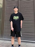 杉努短褲男士夏季冰絲運(yùn)動(dòng)潮牌大碼五分褲衩子潮流休閑男生美式籃球褲 黑色 XL 曬單實(shí)拍圖