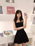 圣保美法式赫本風(fēng)黑色吊帶連衣裙女夏季2025新款小個(gè)子內(nèi)搭a字裙子夏天 黑色短款 M 碼 曬單實(shí)拍圖