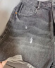 森馬（Semir）牛仔褲女寬松美式熱褲酷颯風夏街頭毛邊短褲復古辣妹103324122010 曬單實拍圖