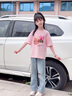 GXG KIDS童裝女童夏裝新款圓領(lǐng)T恤兒童寬松卡通短袖中大童休閑上衣 曬單實(shí)拍圖
