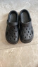 名創(chuàng)優(yōu)品（MINISO）洞洞鞋男士夏季外穿防滑厚底eva踩屎感涼鞋防臭海邊沙灘包頭拖鞋 曬單實拍圖
