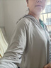 COZOK防曬衣服衫女連帽披肩黑膠帽檐透氣夏季輕薄冰絲 淺灰色 黑膠帽檐 均碼 曬單實(shí)拍圖