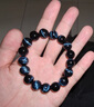侗秘收藏級天然水晶手串藍虎眼石本命年閃電紋藍虎手鏈女送生日禮物 10mm閃電藍虎眼石收藏級 曬單實(shí)拍圖