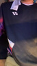 YONEX正品官方授權(quán)羽毛球服裝男女同款透氣跑步健身短袖套裝 110065BCR-007男款黑色 L 曬單實(shí)拍圖