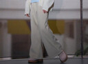 ELLE KIDS25年春裝新款女童老錢(qián)風(fēng)簡(jiǎn)約全棉松緊腰牛仔褲微喇刺繡休閑長(zhǎng)褲 曬單實(shí)拍圖