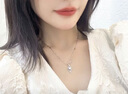 千雅詩999純銀項(xiàng)鏈女鎖骨鏈足銀2025新款送老婆七夕情人節(jié)禮物送女朋友 （天空藍(lán)）心中有你項(xiàng)鏈 玫瑰禮盒+代寫賀卡+刻字服務(wù) 曬單實(shí)拍圖