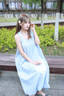 紫涵（ZIHAN）紫涵藍(lán)色吊帶背心連衣裙女2025夏季新款甜美寬松顯瘦中長(zhǎng)款花苞裙 長(zhǎng)款-藍(lán)色 S 曬單實(shí)拍圖