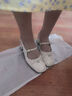 CHARLES&KEITH25夏新品蝴蝶結(jié)仿珍珠粗跟瑪麗珍涼鞋CK1-60361558 Chalk粉白色 39 （250） 曬單實(shí)拍圖