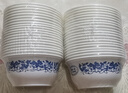 美麗雅 一次性小碗360ml*20只 青花塑料餐盒食品級(jí)湯圓米飯冰粉碗不帶蓋 曬單實(shí)拍圖