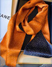 啄木鳥(niǎo)（TUCANO）小長(cháng)條絲巾女2025新款韓版時(shí)尚洋氣西裝領(lǐng)巾春秋圍巾細窄百搭圍脖 145-LJ015-花卉橙邊 曬單實(shí)拍圖