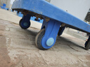 ZB平板車(chē)小推車(chē)軸承輪子萬(wàn)向輪輪片帶剎車(chē)耐磨橡膠輪腳輪配件大全 5寸藍塑膠輕音塑料支架定向輪子 曬單實(shí)拍圖