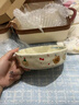 三多九如可愛陶瓷盤拉面碗水果沙拉碗烤碗烤盤專用家用飯碗泡面碗干果碟 手捏盤兩個裝【藍字+紅字】 曬單實拍圖