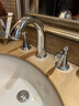 牧譽(yù) 歐式三件套水龍頭分水器轉換閥門(mén)冷熱水開(kāi)關(guān)配件三孔歐式金色黑色全銅雙把分體式面盆洗手池洗臉盆 三件套  A款 【亮銀】 曬單實(shí)拍圖