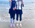 梵迪拉（F.DYRAA）泳衣女保守連體裙顯瘦ins風大碼泡溫泉游泳裝三件套14061白色 XL 曬單實拍圖