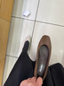 Bata淺口單鞋女2025春商場新款羊皮百搭軟底通勤舒適單鞋AWV30AQ5七夕 啡色 36 曬單實(shí)拍圖