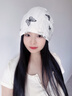 獺惠月子帽日系休閑蝴蝶印花帽女四季包頭防風(fēng)空調(diào)帽顯臉小透氣堆堆帽 黑蝴蝶堆堆帽-米色-均碼(56-62) 曬單實(shí)拍圖
