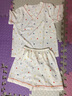 莫代爾睡衣女夏季泡泡棉感短袖薄款ins風(fēng)甜美可愛學(xué)生夏天家居服兩件套 1101#V領(lǐng)彩色波點(diǎn) L 100-115斤 曬單實(shí)拍圖