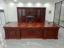 忠勝辦公家具老板桌辦公桌總裁辦公家具大班臺(tái)經(jīng)理桌高檔中式大氣船舵領(lǐng)航者 3.27米班臺(tái)+側(cè)柜+活動(dòng)柜 曬單實(shí)拍圖