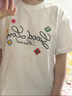 GOODBRAND全系列珍珠燙鉆刺繡輕奢時尚感good短袖T恤男女情侶潮服 白色3D立體刺繡 S 曬單實拍圖