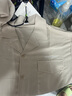 有棵樹男士睡衣短袖夏季開衫家居服男簡約休閑薄款可外穿睡衣套裝 淺卡其 XL 曬單實拍圖