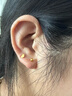 黛若黃金耳釘女足金耳環(huán)豆豆耳飾U型星星養耳洞睡覺(jué)免摘真金螺絲防丟 【單只】足金耳釘(約0.67g) 曬單實(shí)拍圖