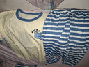 兒童睡衣家居服套裝純棉夏季新款男童空調(diào)服女童衣服夏款童裝 J44 100 曬單實拍圖