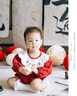 G.DUCKKIDS小黃鴨嬰兒包屁衣春秋長袖新生兒連體衣女寶寶公主滿月周歲哈衣 酒紅色夏款 加襪子 66cm 尺碼建議0-3個月8-12斤 曬單實拍圖