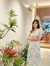 蔻伊婭（Kouyiya）品牌女裝新品連衣裙子夏天女裝2025夏季新款復(fù)古高級(jí)感氣質(zhì)長(zhǎng)裙子 素彩藍(lán)繪 S 曬單實(shí)拍圖