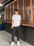 卡賓板鞋男鞋夏季薄款透氣小白鞋子男潮牌簡(jiǎn)約百搭低幫休閑鞋男平底鞋 白色 41 【標(biāo)準(zhǔn)皮鞋尺碼】 曬單實(shí)拍圖