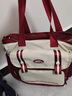 貞嘻帆布包手提袋學(xué)生上課斜挎包女生大容量通勤單肩包布袋補課手提包 學(xué)院風(fēng)手提挎包+掛件【紅色】 曬單實(shí)拍圖